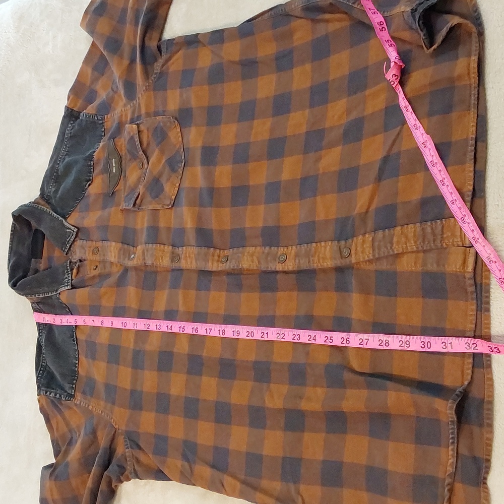 Harley-Davidson Brown Plaid Long Sleeve Button-Up Size 2XL & Leather Fanny Pack - Picture 6 of 16